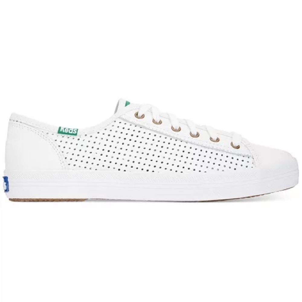 Keds Kickstart Leather Perf White Sneakers